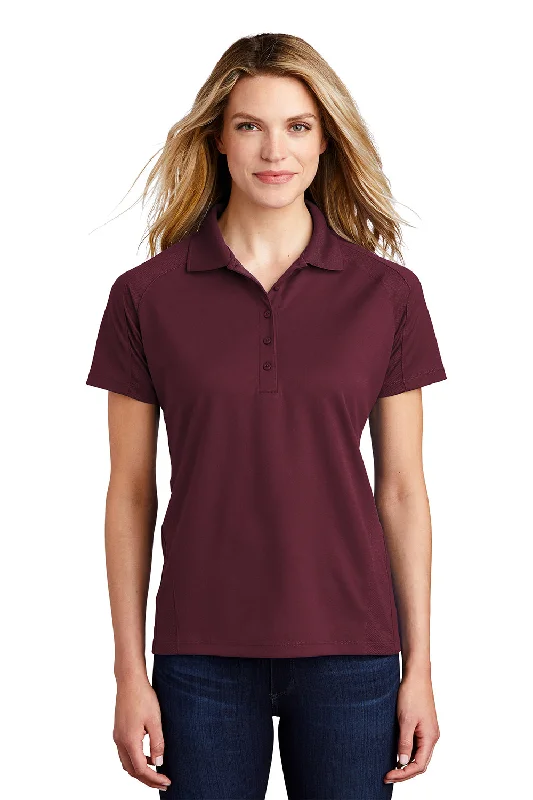 Sport-Tek Womens Dri-Mesh Moisture Wicking Short Sleeve Polo Shirt - Maroon