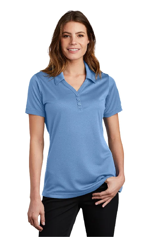 Sport-Tek Womens Micro-Mesh Moisture Wicking Short Sleeve Polo Shirt - Carolina Blue