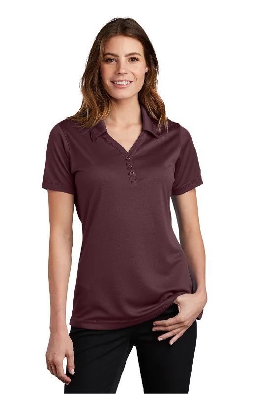 Sport-Tek Womens Micro-Mesh Moisture Wicking Short Sleeve Polo Shirt - Maroon