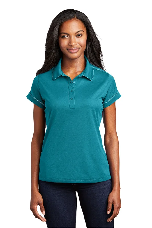 Sport-Tek Womens Sport-Wick Moisture Wicking Short Sleeve Polo Shirt - Tropic Blue