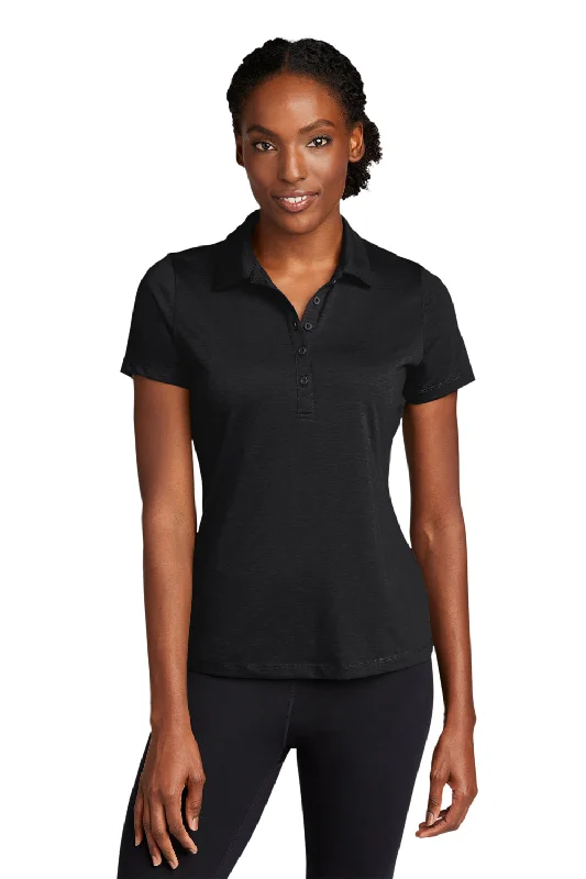 Sport-Tek Womens Strive Moisture Wicking Short Sleeve Polo Shirt - Black