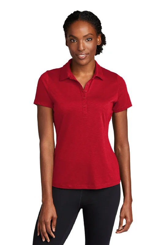 Sport-Tek Womens Strive Moisture Wicking Short Sleeve Polo Shirt - Deep Red