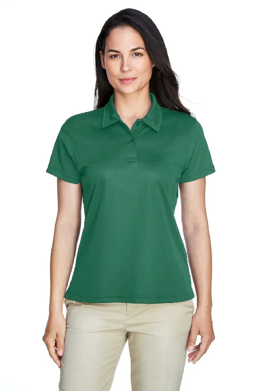 Team 365 Womens Command Performance Moisture Wicking Short Sleeve Polo Shirt - Dark Green