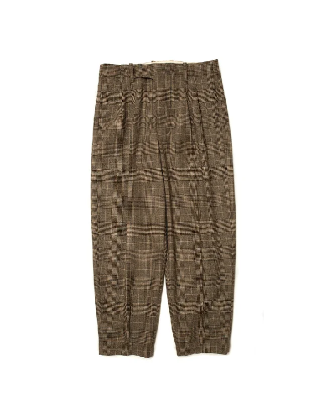 Brown Check Trousers