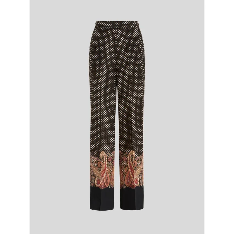 CRÊPE DE CHINE PALAZZO TROUSERS