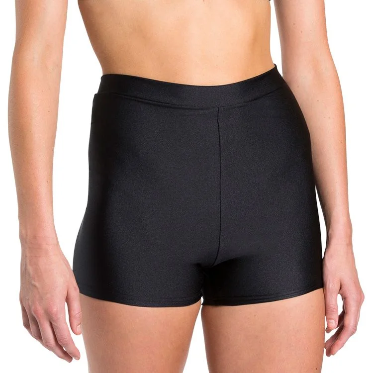 D3200 - Harper High Waist Womens Shiny Lycra Short