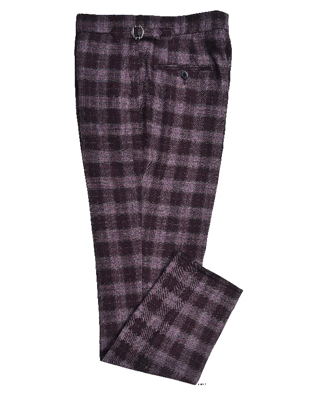 EThomas Voilet Silver Mulberry Tartan Plaid