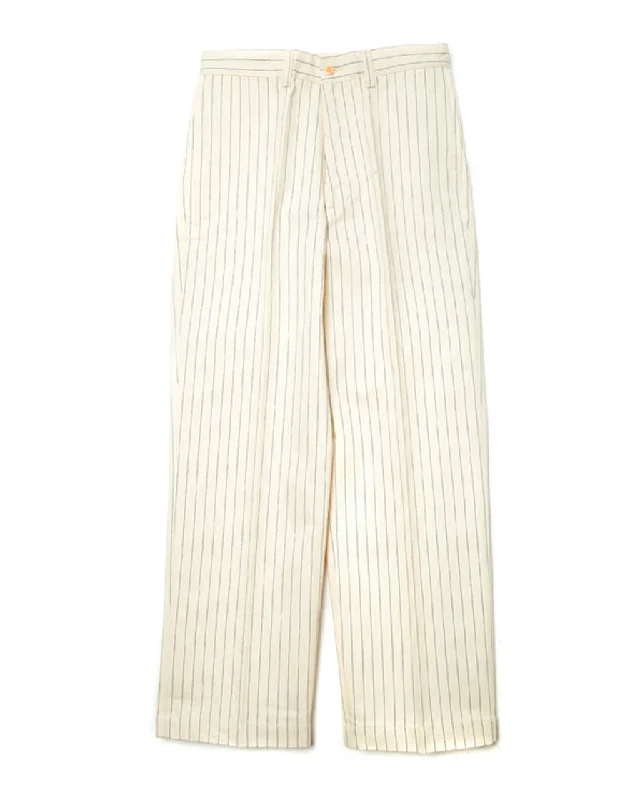 Pinstripe Wide Leg Jeans